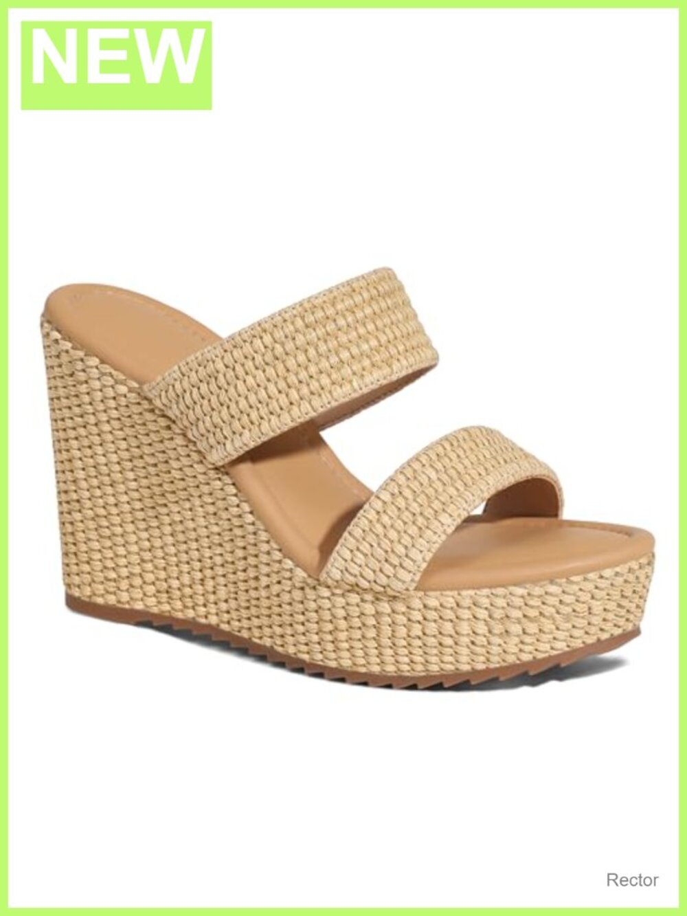 Wedges Heels Sandals for Women Slip-On Espadrille Platform Raffia Comfort